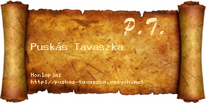 Puskás Tavaszka névjegykártya